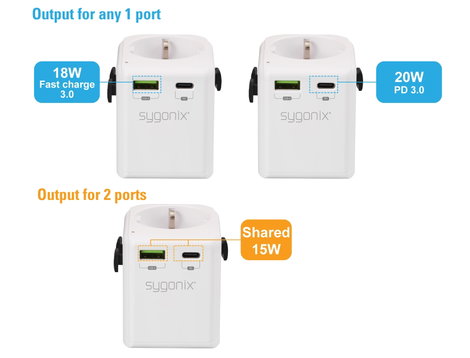Sygonix SY-6951598 Úti adapter USA/Australien/China/Grossbritannien/Hongkong 11. kép