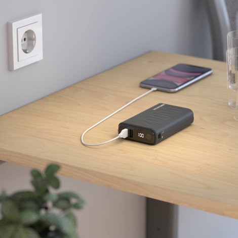 RealPower PB-20000PD+ Powerbank 20000 mAh LiPo Fekete 6. kép