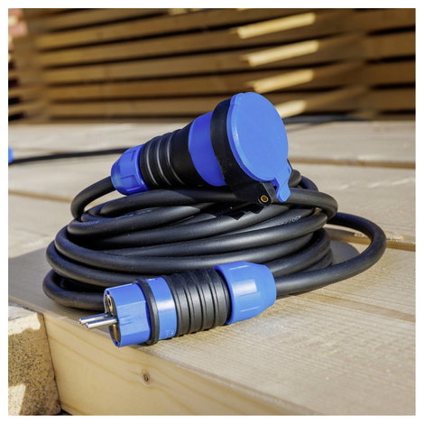 AS Schwabe 62321 Áram Hosszabbítókábel 16 A Fekete/kék 25 m H05RN-F 3G 1,5 mm² Védősapkával 3. kép