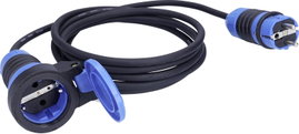 AS Schwabe 62324 Áram Hosszabbítókábel 16 A Fekete/kék 50 m H07RN-F 3X 2,5 mm² Védősapkával