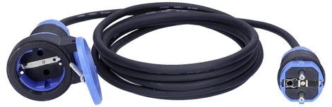 AS Schwabe 62324 Áram Hosszabbítókábel 16 A Fekete/kék 50 m H07RN-F 3X 2,5 mm² Védősapkával 2. kép