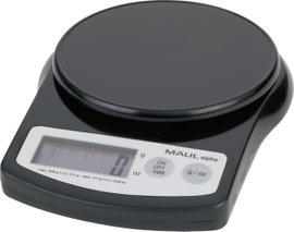 Digitális asztali mérleg, levélmérleg fekete színű 0.5kg/0.1g Maul MAULalpha