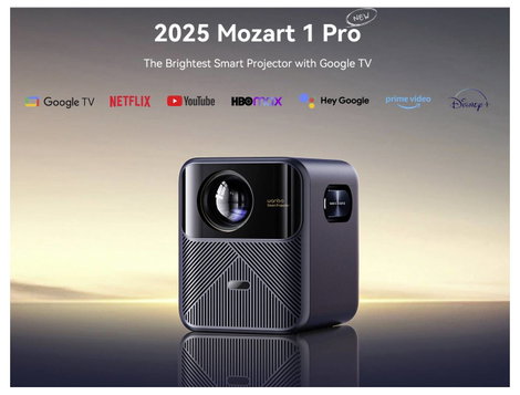 Wanbo Kivetítő Mozart 1 Pro LED 1200 ANSI lumen Beépített hangszóró, Automatikus fókusz, Távirányító 6. kép