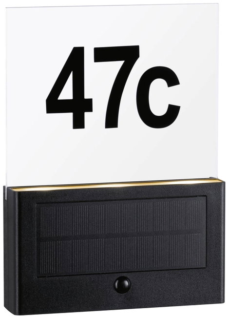 Paulmann 94725 Neda IP44 2200K Napelemes házszám megvilágítás EEK: A (A - G) 1 W Antracit