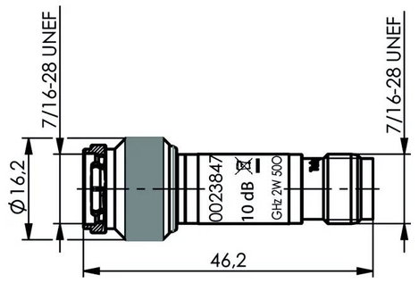 Telegärtner 100023844 100023844 TNC csillapítóelem 1 db 2. kép