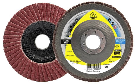 Klingspor 369259 SMT 674 Kerámia csiszolólap, 125 x 22,23 mm, 40-es szemcseméretű, konvex Ø 125 mm 1