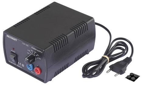 VOLTCRAFT CSP-120 Labortápegység, szabályozható 3, 4.5, 6, 7.5, 9, 12 V, V, V, V, V, V (max.) 1.5 A 5. kép