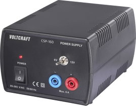 VOLTCRAFT CSP-160 Labortápegység, szabályozható 6, 12 V/DC, V/DC (max.) 6 A (max.) 72 W Kimenetek sz