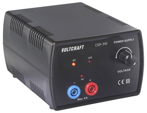 VOLTCRAFT CSP-310 Labortápegység, szabályozható 6, 12 V/DC, V/DC (max.) 2 - 6 A 72 W Kimenetek száma 2. kép