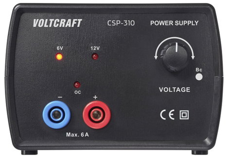 VOLTCRAFT CSP-310 Labortápegység, szabályozható 6, 12 V/DC, V/DC (max.) 2 - 6 A 72 W Kimenetek száma 3. kép