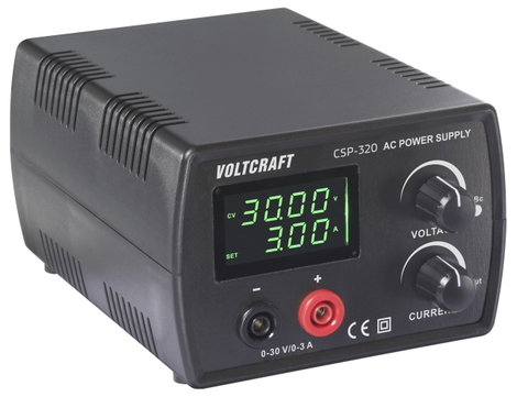 VOLTCRAFT CSP-320 Labortápegység, szabályozható 0 - 30 V/DC 1 - 3 A 90 W Kimenetek száma 1 x 2. kép