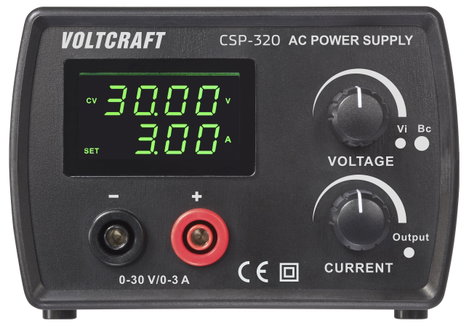 VOLTCRAFT CSP-320 Labortápegység, szabályozható 0 - 30 V/DC 1 - 3 A 90 W Kimenetek száma 1 x 3. kép