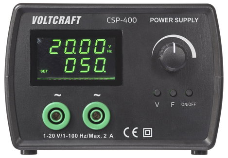 VOLTCRAFT CSP-400 Labortápegység, szabályozható 1 - 20 V/AC 1 - 2 A 40 W Kimenetek száma 1 x 3. kép