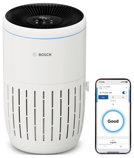 Bosch Home Comfort 7733703375+7733702201 Air 2000i+Air 2000 Filter Légtisztító 37 m² Fehér, Fekete 4. kép