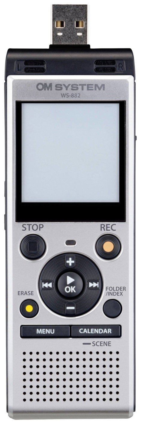 OM System WS-882 Digitális diktafon Felvétel időtartam (max.) 1040 óra Ezüst 6. kép