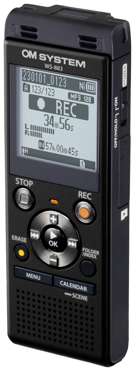 OM System WS-883 Digitális diktafon Felvétel időtartam (max.) 2080 óra Fekete 2. kép