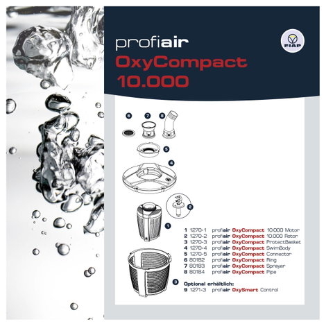 FIAP 1270 profiair OxyCompact 10.000 Kerti tó levegőztető 10000 l/óra 3. kép