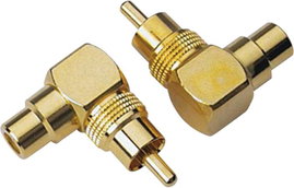 Sinuslive CWS Cinch szögben állítható adapter [1x RCA dugó - 1x RCA csatlakozóaljzat]