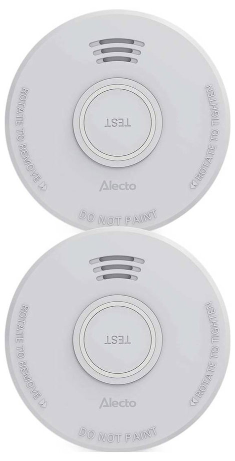 Alecto SD110 2X Füstjelző 2 részes készlet Elemekről üzemeltetett (Ø x Ma) 101 mm x 36 mm 2. kép