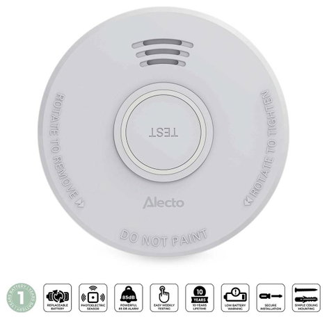 Alecto SD110 Füstjelző Elemekről üzemeltetett (Ø x Ma) 101 mm x 36 mm 5. kép