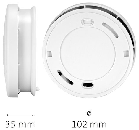 Alecto SD1010 2X Füstjelző 10 éves elemélettartammal Elemekről üzemeltetett (Ø x Ma) 102 mm x 35 mm 7. kép