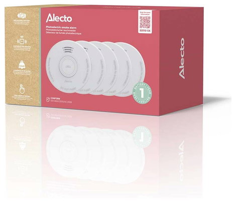 Alecto SD110 5X Füstjelző Elemekről üzemeltetett (Ø x Ma) 101 mm x 36 mm 7. kép