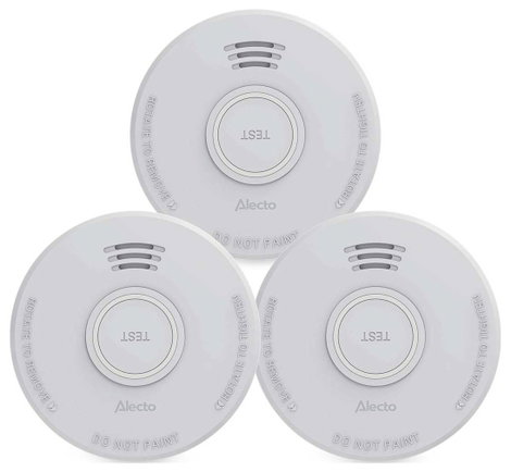 Alecto SD110 3X Füstjelző Elemekről üzemeltetett (Ø x Ma) 101 mm x 36 mm 2. kép