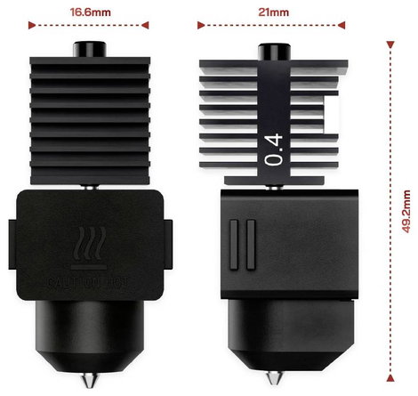 FabConstruct Hotend Alkalmas (3D nyomtató): BambuLap FabConstruct Hotend For Bambulab A1/A1 Mini wit 2. kép