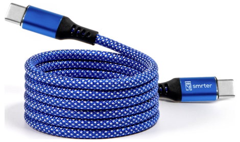 Smrter USB töltőkábel USB-C® dugó 1 m Kék MAGNETO_C2C_BL_R 3. kép