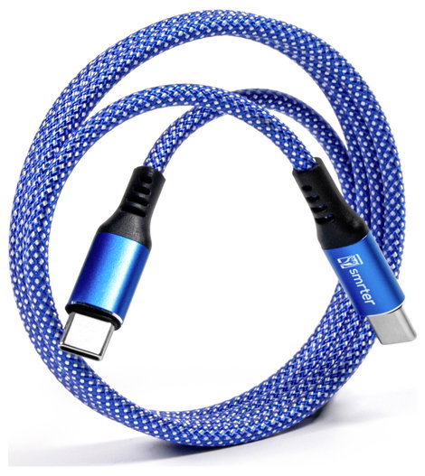 Smrter USB töltőkábel USB-C® dugó 1 m Kék MAGNETO_C2C_BL_R 4. kép