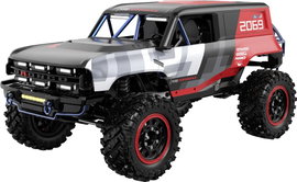 MJX Fekete-piros Brushless 1:12 RC modellautó Elektro Crawler 4WD RtR 2,4 GHz Akkuval és töltőkészül