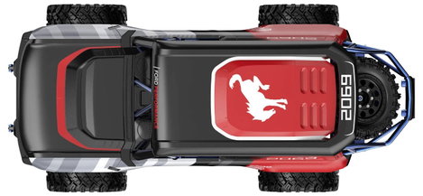 MJX Fekete-piros Brushless 1:12 RC modellautó Elektro Crawler 4WD RtR 2,4 GHz Akkuval és töltőkészül 4. kép