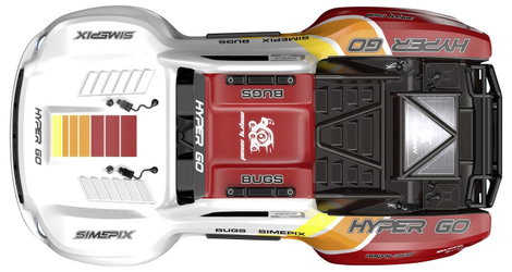 MJX Fehér-piros Brushless 1:14 RC modellautó Elektro Short Course 4WD RtR 2,4 GHz Akkuval és töltőké 3. kép