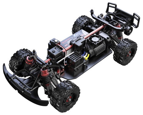 MJX Fehér-piros Brushless 1:14 RC modellautó Elektro Short Course 4WD RtR 2,4 GHz Akkuval és töltőké 5. kép