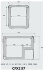 Dometic Group CFX2 57 Hűtőláda EEK: B (A - G) Kompresszor 12 V/DC, 230 V/AC Óceán 57 l +20 °C és -22 9. bélyegkép