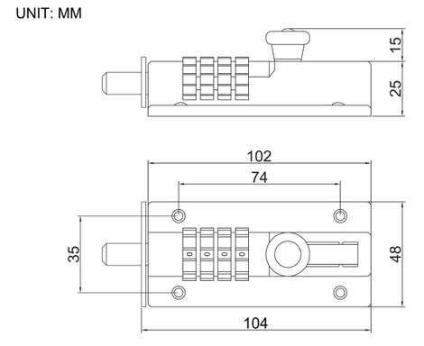 Sygonix SY-7065776 Zár retesz Fekete 8. kép