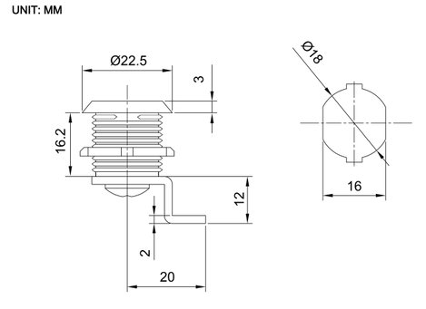 Sygonix SY-7065780 Karos zár Króm 7. kép