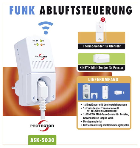 Protector Vezeték nélküli szellőzés vezérlő ASK-5030 1800 W 2. kép