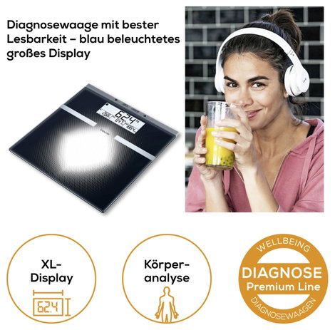Beurer BG 21 Testzsíranalizáló mérleg 76430 digitális Mérési tartomány (max.)=180 kg Ezüst 4. kép