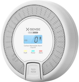 X-Sense CO03D-W Füstjelző Belső érzékelővel, Hálózatba köthető Elemekről üzemeltetett