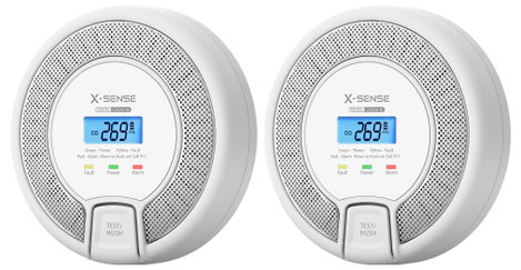 X-Sense CO03D-W Füstjelző Belső érzékelővel, Hálózatba köthető Elemekről üzemeltetett 2. kép