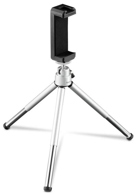 Hama Fancy 2in1 Mini állvány 1/4 col Munkamagasság=12 - 16 cm Ezüst Okostelefonokhoz és GoPro-hoz, O 2. kép