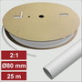 Electronic Garage EG25CA040 Zsugorcső ragasztóval Fehér 80 mm 40 mm Zsugorodási arány:2:1 25 m bélyegkép