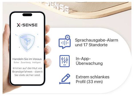 X-Sense XS0B-MR61 Füstjelző Hálózatba köthető (Sz x Ma x Mé) 90 x 90 x 26.5 mm 9. kép