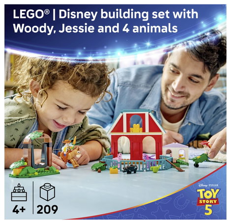 LEGO® DISNEY 6589993 Toy Story 5 Blaze lovasfarmja (43304) Építőkészlet pajtával, játékkészlet Wood 5. kép