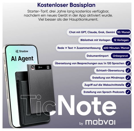 mobvoi 13391 #####KI Sprachrekorder Felvétel időtartam (max.) 434 óra Szürke #####inkl. Software / A 17. kép