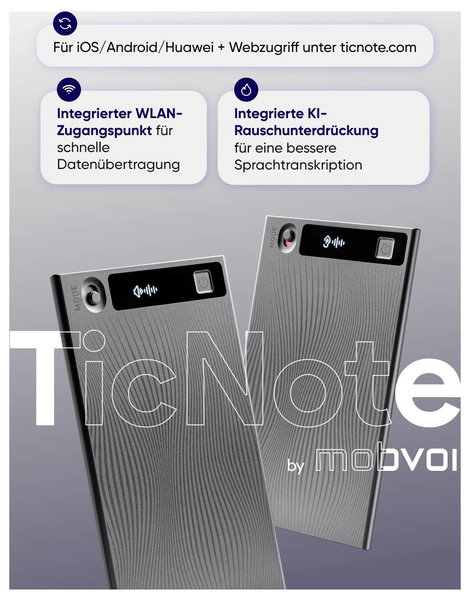 mobvoi 13391 #####KI Sprachrekorder Felvétel időtartam (max.) 434 óra Szürke #####inkl. Software / A 18. kép