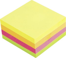 DELI Öntapadó jegyzetlap D335799 7.6 cm x 7.6 cm 4 színű 400 db