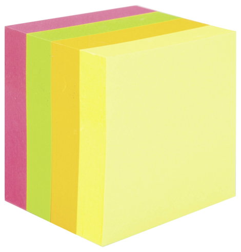 DELI Öntapadó jegyzetlap D336199 5.1 cm x 5.1 cm 4 színű 400 db 2. kép