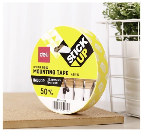 DELI D261502 Szerelőszalag (H x Sz) 5 m x 2.54 cm 1 db Fehér 6. kép